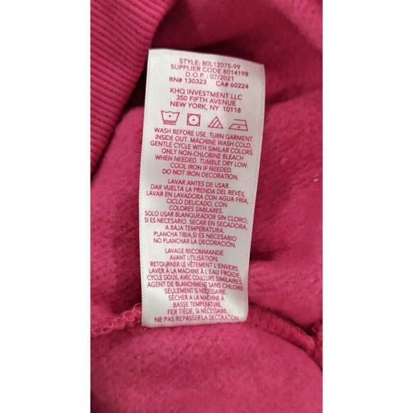 Juicy By Juicy Couture Girls Size 2T Pink Assorted Long Sleeve Pullover Hoodie - Picture 10 of 10